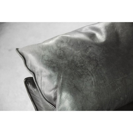 Image 1 of Paire de fauteuils vintage en cuir gris par Jens Juul Eilersen pour Niels Eilersen, 1970