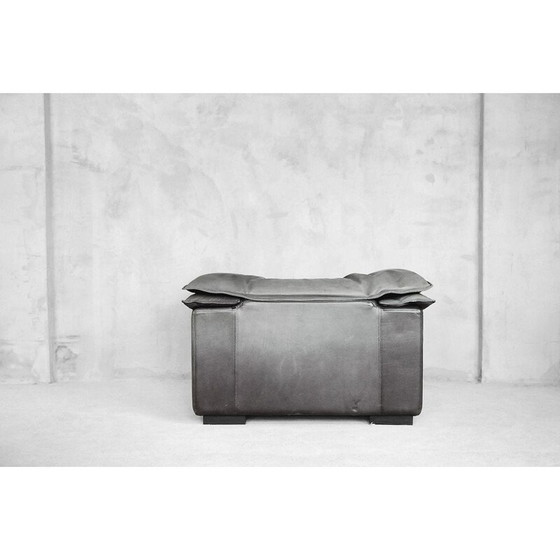 Image 1 of Paire de fauteuils vintage en cuir gris par Jens Juul Eilersen pour Niels Eilersen, 1970