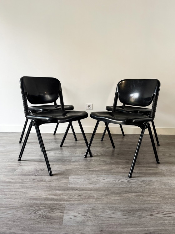 Image 1 of 4x Chaises Vertebra 1976 Par Ambasz Et Piretti Pour Castelli