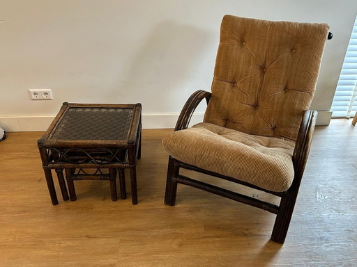 Fauteuil vintage Manou/Rotan
