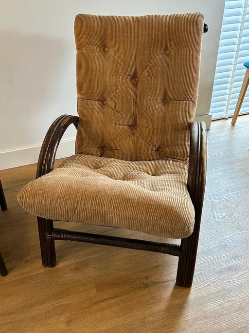 Fauteuil vintage Manou/Rotan