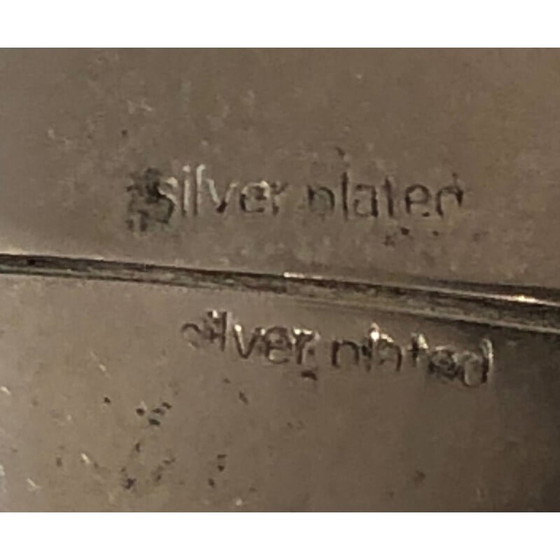 Image 1 of Seau à glace vintage en forme de pomme en métal argenté, France 1970