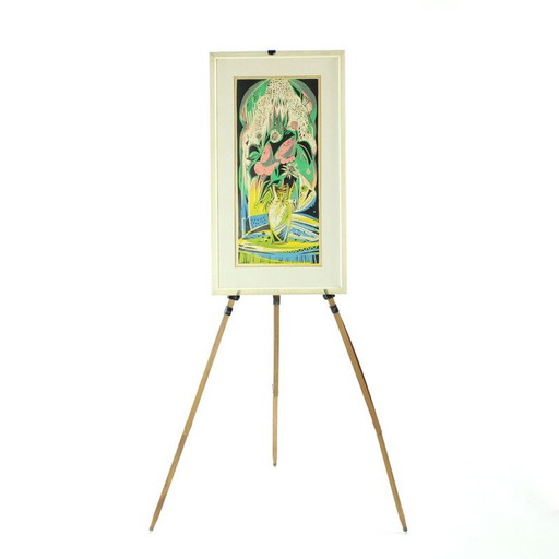 Chevalet tripode en chêne, Tchécoslovaquie 1930