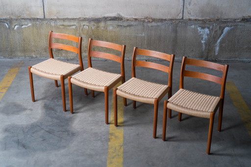 4 X Niels O. Møller - Chaise de salle à manger modèle 84