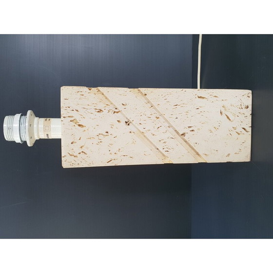 Image 1 of Pied de lampe vintage en travertin, 1970
