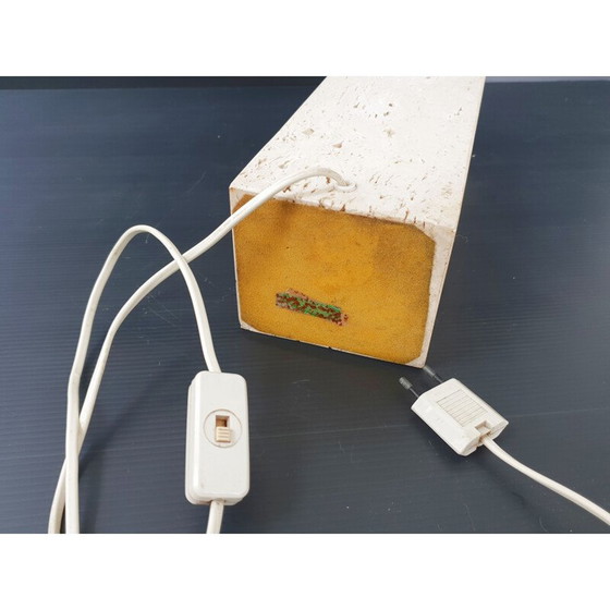 Image 1 of Pied de lampe vintage en travertin, 1970