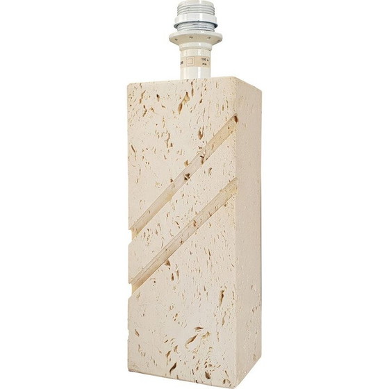 Image 1 of Pied de lampe vintage en travertin, 1970