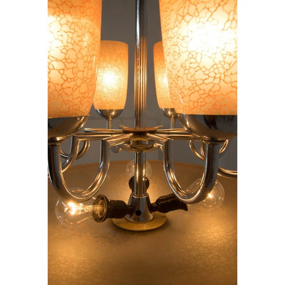 Image 1 of Lustre vintage art déco chromé