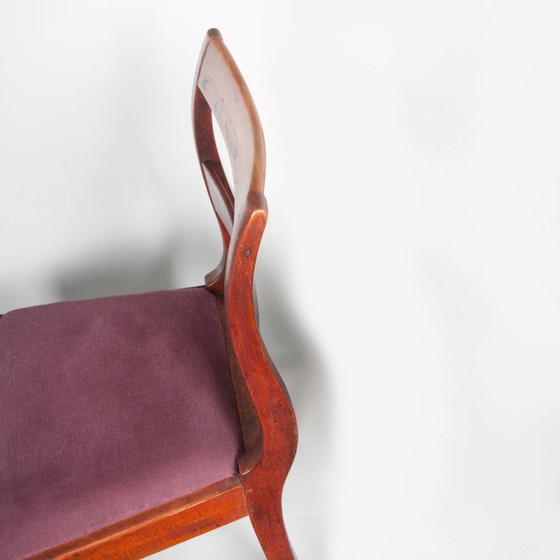 Image 1 of Chaise vintage avec structure en hêtre teinté, Danemark années 1930