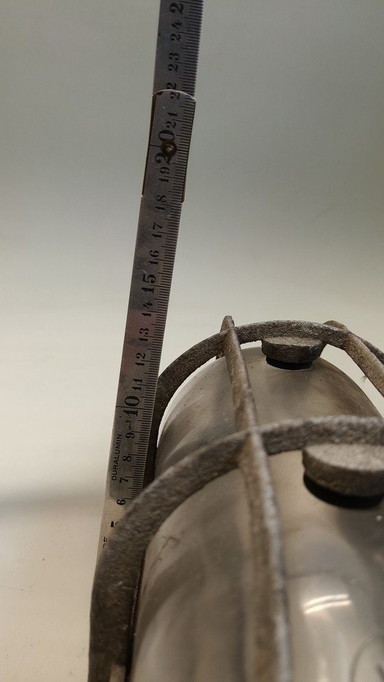 Image 1 of 3 Lampes industrielles à cage en forme d'œil de taureau de marque Fr