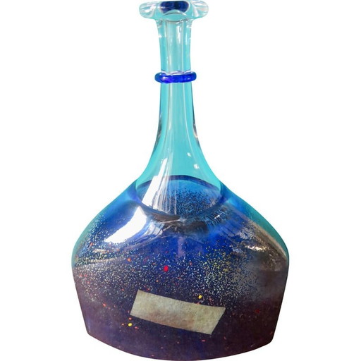 Vase vintage en verre soufflé par Bertil Valien pour Kosta Boda, Suède 1980