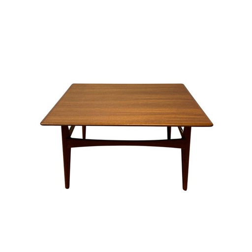 Table basse carrée vintage en teck par Karl Erik Ekselius et J O Carlsson pour Vetlanda, 1950.