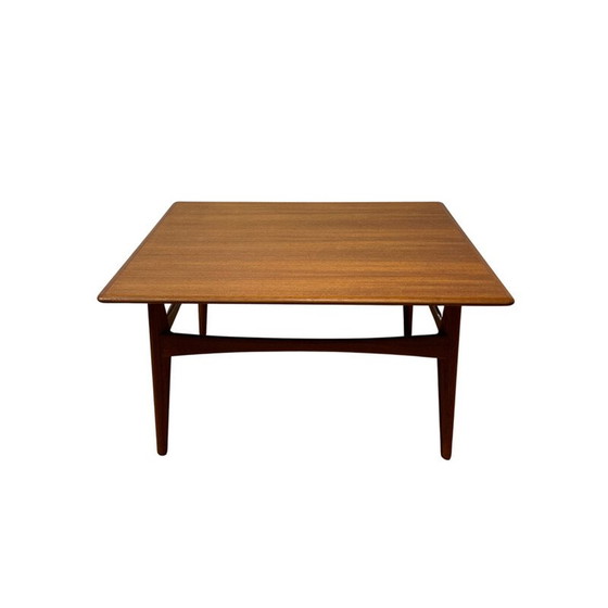 Image 1 of Table basse carrée vintage en teck par Karl Erik Ekselius et J O Carlsson pour Vetlanda, 1950.