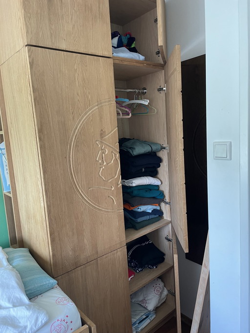 Ajax Amsterdam Chêne Armoire Lit Bureau