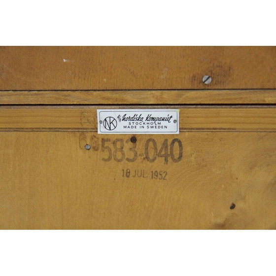 Image 1 of Armoire vintage en acajou de Nordiska Kompaniet, 1950