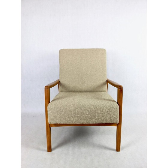 Image 1 of Canapé vintage avec fauteuil en boucle beige, 1970