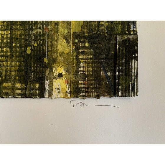 Image 1 of Sérigraphie 3D vintage new york at night par Gottfried Salzmann, 2014