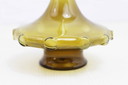 Vase Vintage Style Art Deco En Verre Ambré Fin 1970