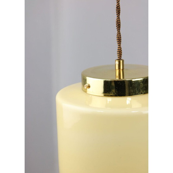 Image 1 of Lampe suspendue en verre vintage