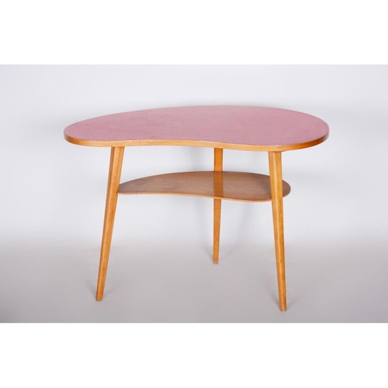 Image 1 of Table basse vintage en hêtre et formica, tchèque 1950