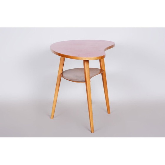 Image 1 of Table basse vintage en hêtre et formica, tchèque 1950