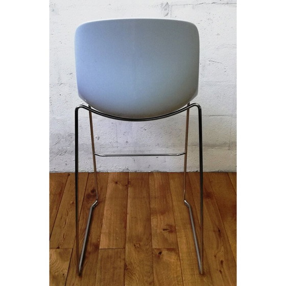 Image 1 of Tabouret de bar vintage Pure Loop Infiniti en plastique blanc