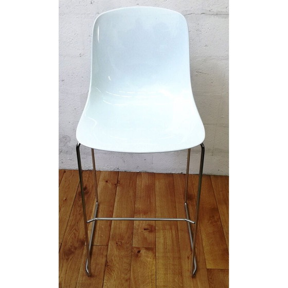 Image 1 of Tabouret de bar vintage Pure Loop Infiniti en plastique blanc