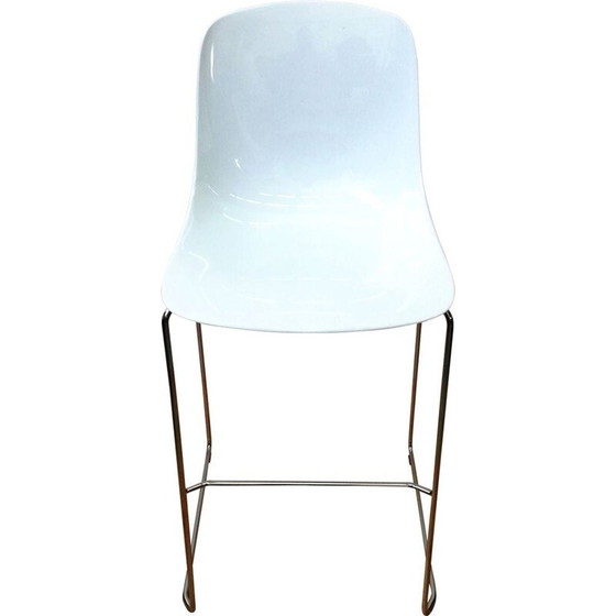 Image 1 of Tabouret de bar vintage Pure Loop Infiniti en plastique blanc