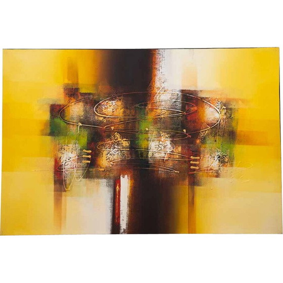 Image 1 of Peinture acrylique vintage sur toile, Italie 2000