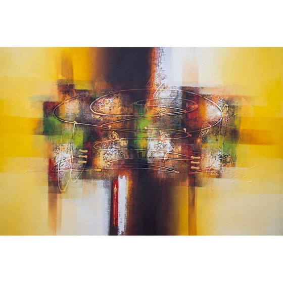 Image 1 of Peinture acrylique vintage sur toile, Italie 2000