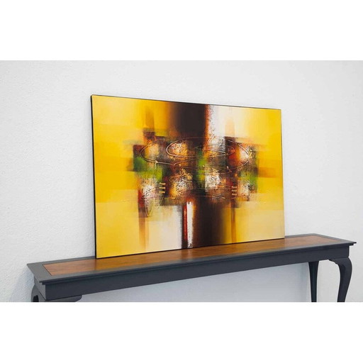 Peinture acrylique vintage sur toile, Italie 2000