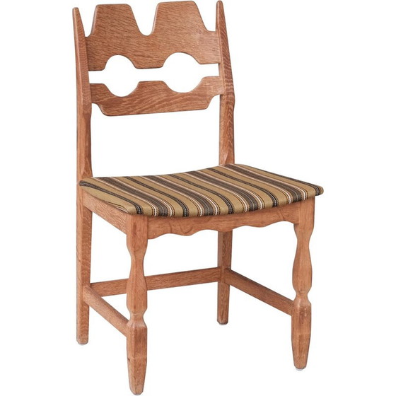 Image 1 of Ensemble de 6 chaises de salle à manger Razor en bois de chêne danois, années 1960