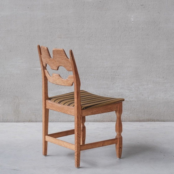 Image 1 of Ensemble de 6 chaises de salle à manger Razor en bois de chêne danois, années 1960