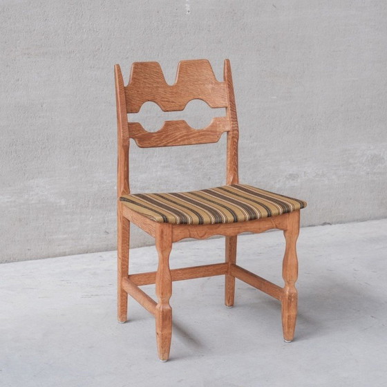 Image 1 of Ensemble de 6 chaises de salle à manger Razor en bois de chêne danois, années 1960