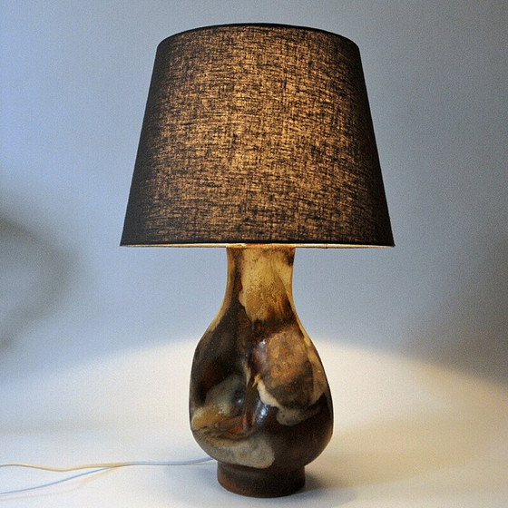 Image 1 of Lampe de table vintage en céramique de forme organique par Axella Stentøj, Danemark 1960
