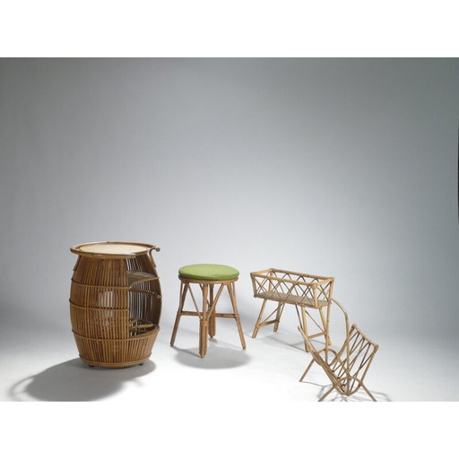 Ensemble de décoration de jardin vintage par Audoux Minet - années 1950