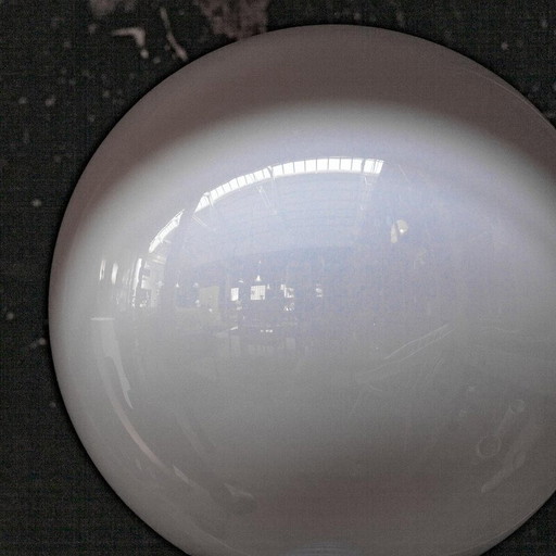 Lampe de table vintage en verre au lait blanc par Cari Zalloni pour Steuler, Allemagne 1960