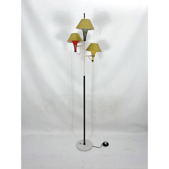 Image 1 of Lampadaire à trois bras du milieu du siècle dernier par Stilux Milano, Italie années 1950