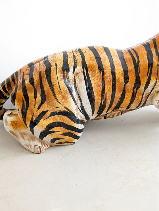 Image 1 of Statue du tigre accroupi Xl 1970's