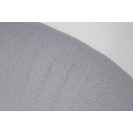 Image 1 of Fauteuil de cocktail vintage en tissu gris clair et bois 1950