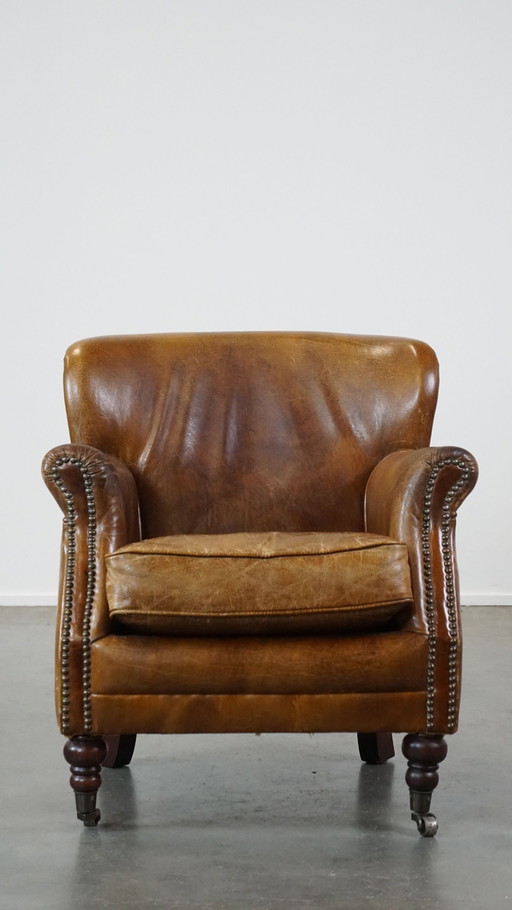 Fauteuil en cuir de bœuf