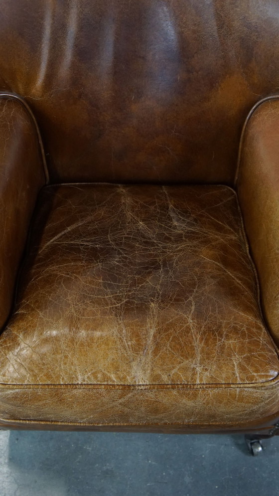 Image 1 of Fauteuil en cuir de bœuf