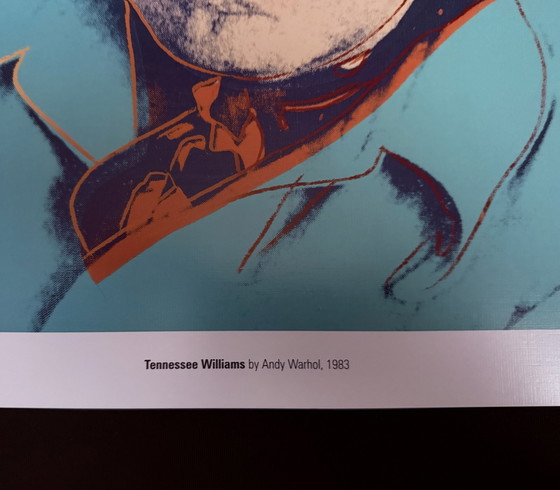 Image 1 of Andy Warhol : "Tennessee Williams, 1983". ©2007 Fondation Andy Warhol pour les arts visuels, New York.