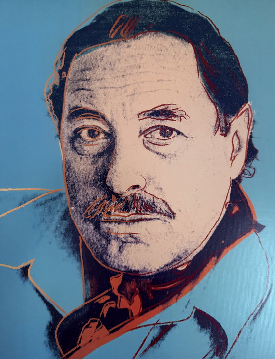 Image 1 of Andy Warhol : "Tennessee Williams, 1983". ©2007 Fondation Andy Warhol pour les arts visuels, New York.