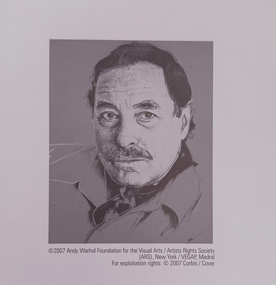 Image 1 of Andy Warhol : "Tennessee Williams, 1983". ©2007 Fondation Andy Warhol pour les arts visuels, New York.