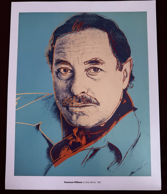 Image 1 of Andy Warhol : "Tennessee Williams, 1983". ©2007 Fondation Andy Warhol pour les arts visuels, New York.