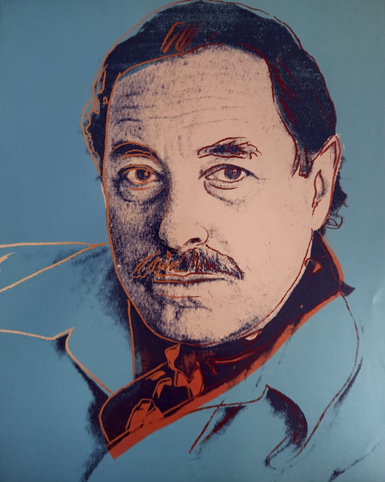 Image 1 of Andy Warhol : "Tennessee Williams, 1983". ©2007 Fondation Andy Warhol pour les arts visuels, New York.