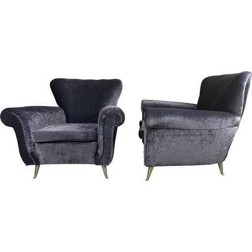 Paire de fauteuils italiens vintage par Isa Bergamo, 1950