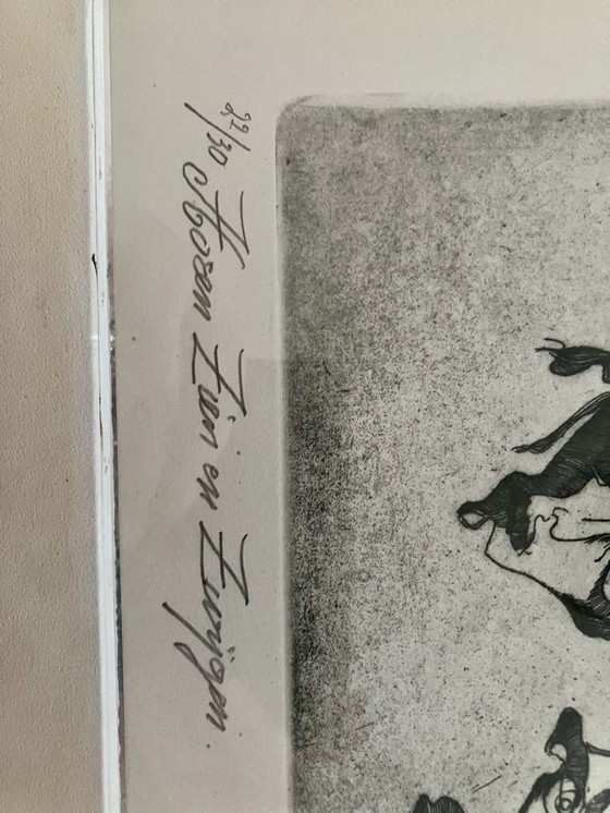 Image 1 of Gravure "Entendre, voir et se taire"