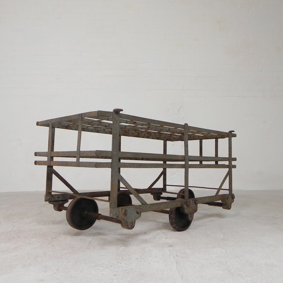 Image 1 of Chariot à vin industriel pour 50 bouteilles de vin, 1930s